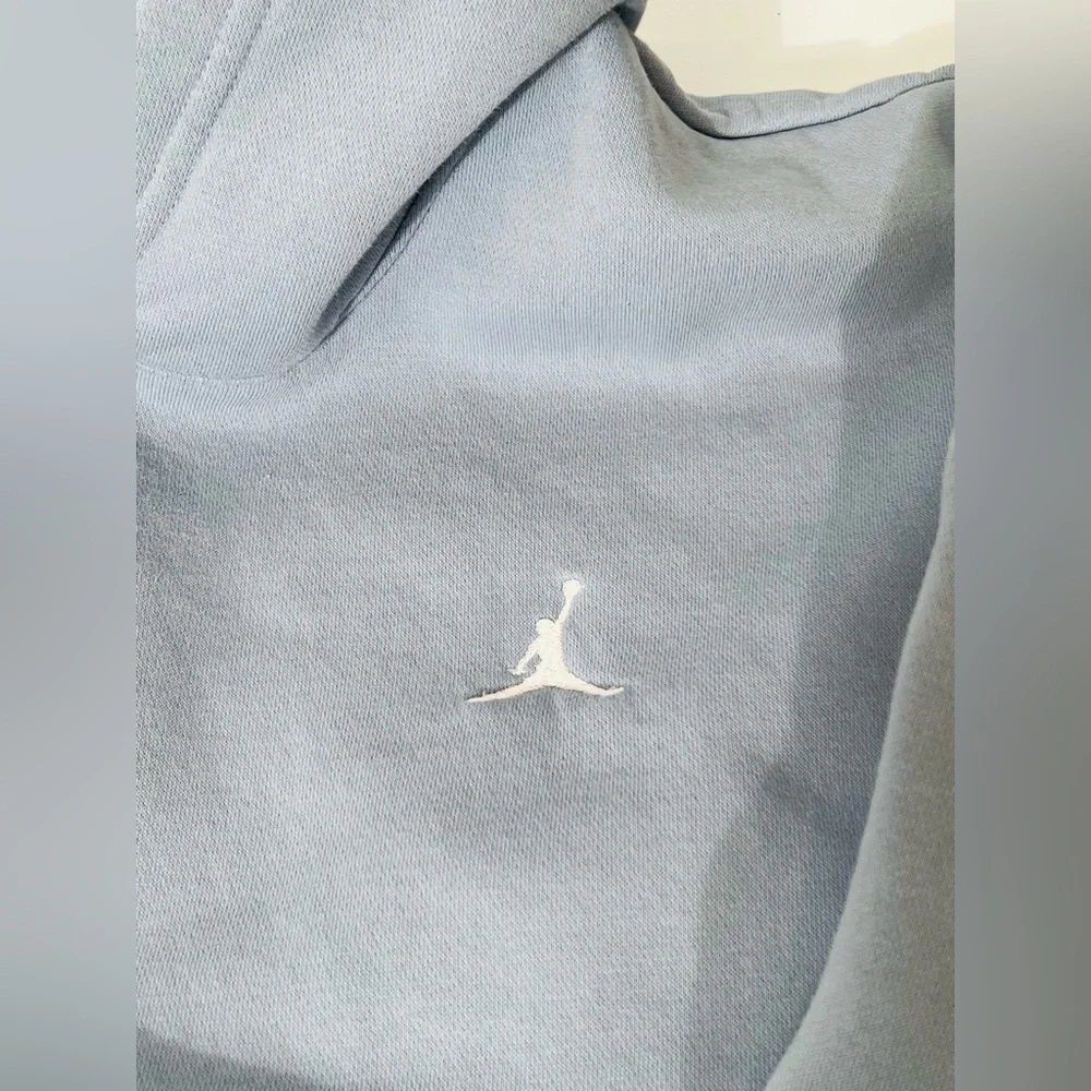 Air Jordan Essentials Mens Pullover Jumpman Hoodie Sweatshirt Light Blue Size XL
